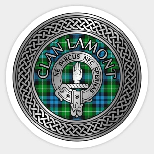 Clan Lamont Crest & Tartan Knot Sticker